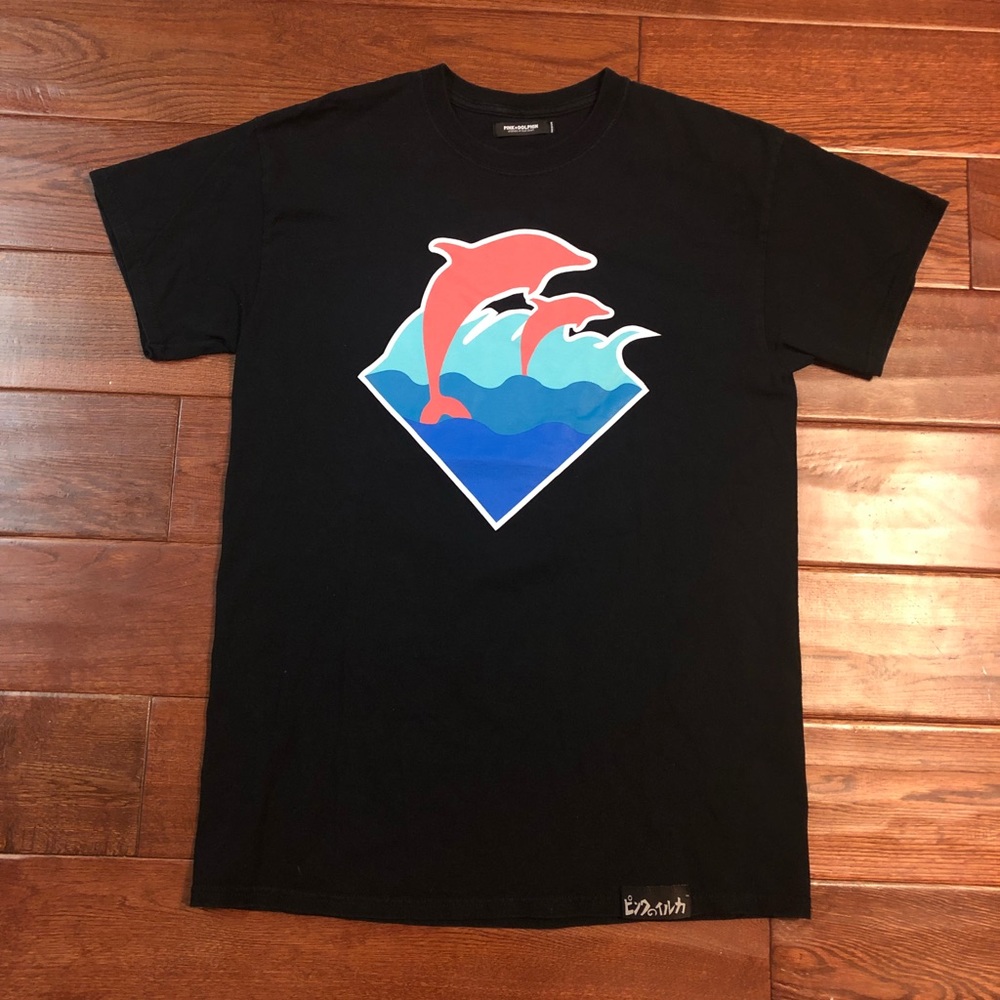SOLD Pink Dolphin Tee Shirt - Picture 1 of 6